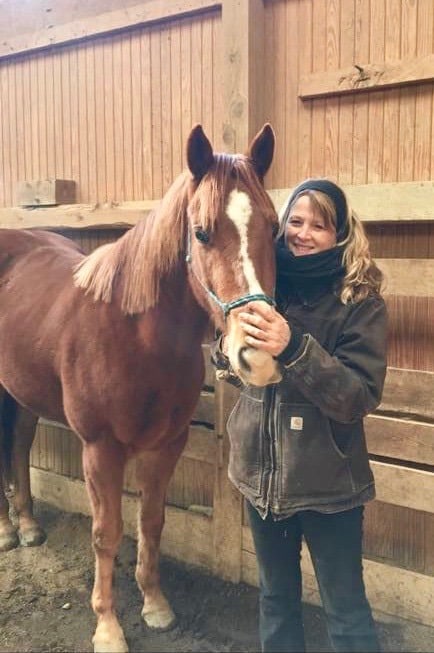 Quinn with his rescuer, Gaye